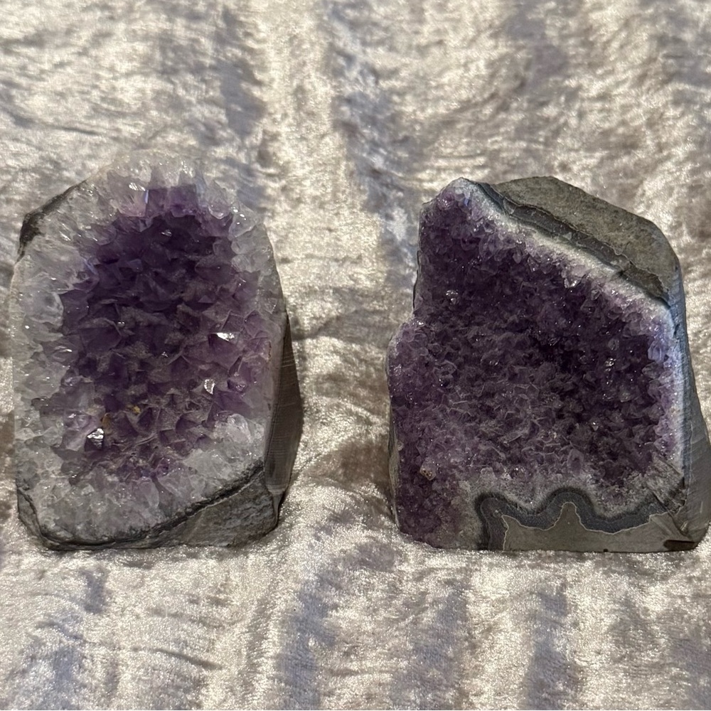 Amethyst Crystal Geode - 2 Pieces